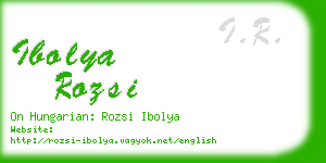 ibolya rozsi business card